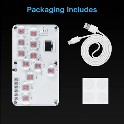 RGB Arcade Hitbox Keyboard Fightstick Controller for PS4 PS5 Xbox Switch Steam - Image 1 of 4