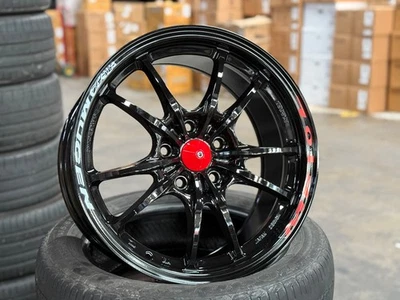 New 17x8 Mugen MF10  (4 Wheel) 5x114.3 fit HONDA TOYOTA ACURA KIA MAZDA BLACK - Image 1 of 4