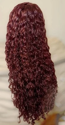 Preciosa peluca estilo rizado, 28 pulgadas, cabello sintético de alta calidad, elegante tono marrón Foto 1 de 4