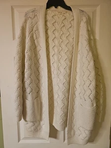 Weltmarkt offene elfenbeinfarbene Strickjacke Pullover - Bild 1 von 5