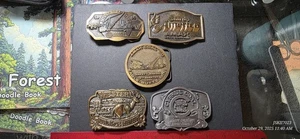 5 Kohlebergbau Gürtelschnallen Auszeichnungen aus dem Nachlass von Jon S Koenig (ora!) - Bild 1 von 24