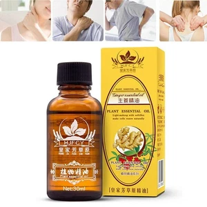 ☆4Pc Belly Drainage Ginger Oil Natural Therapy Lymphatic Massage d Essenti - Picture 1 of 11