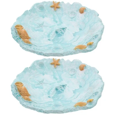  2 Pack Servier Platten Serviertablet Kleine Servierschalen Harzschale - Bild 1 von 4