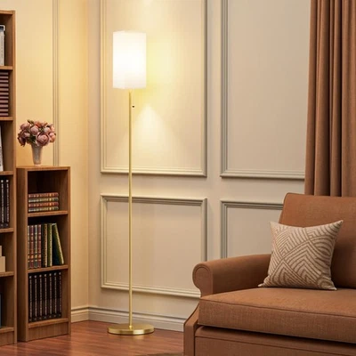 Lámparas de pie doradas para sala de estar dormitorio - 3 colores temperatura moderna de pie... Foto 1 de 4