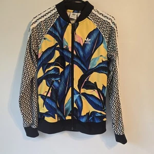 Womens ADIDAS ORIGINALS Multicolor Brazil Floral SST Track Jacket Sz S - Picture 1 of 6