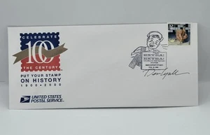 Dennis Lyall Künstler signiert USPS ERSTES KREUZWORTRÄTSEL Gedenkmarke Env - Bild 1 von 6