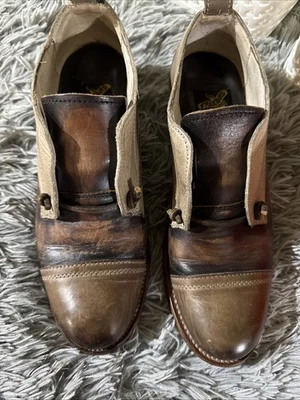 Botas Oxford Free Bird por Steven Mabel Botas Sapatos Tamanho 11 Couro - Imagem 1 de 4