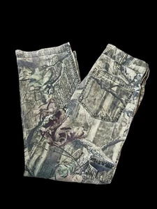 Mossy Oak Pants Boys Large (10-12) Break Up Infinity Camo Cargo Green Brown - Picture 1 of 7