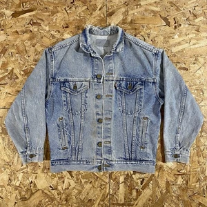 Vintage 80s Levis Distressed Denim Trucker Jacket Light Wash Size L - Picture 1 of 14