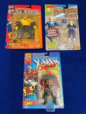 3 figuras Toy Biz hombre fuerte mujer invisible pardo en paquete de cable X hombres 93 94 Foto 1 de 4