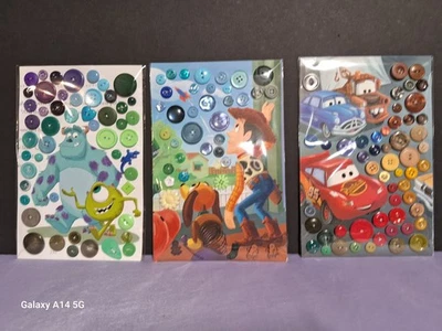 Assorted Kids Buttons  Bright Colors Mixed Sizes Craft Sew Lot  4 Sets  - Image 1 of 4