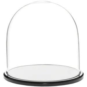 Plymor 8" x 8" Glas Display Kuppel Cloche (schwarz Acryl Basis) - Bild 1 von 1