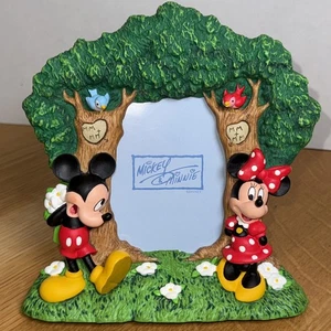Walt Disney Mickey Mouse & Minnie unter Baum 3-D Bilderrahmen 3"x 5" Love Birds - Bild 1 von 6