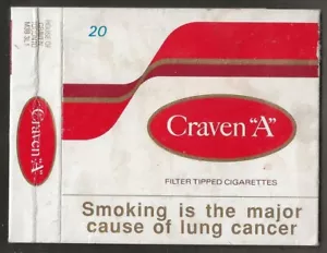 VINTAGE CIGARETTE/TOBACCO PACKET-#3637- HULL ONLY - CARRERAS CRAVEN A - Picture 1 of 2