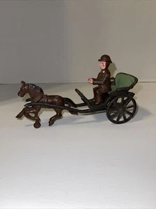 Antique Iron Horse Man Cargo Wagon - Picture 1 of 8