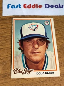 O-PEE-CHEE MLB BASEBALL 1978 DOUG RADER CARD 166 TORONTO BLUE JAYS EXCELLENT - Picture 1 of 2