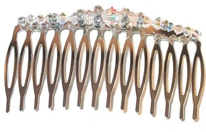 CLEAR AB Crystal Haarkamm Swarovski Crystal Elements - Bild 1 von 4