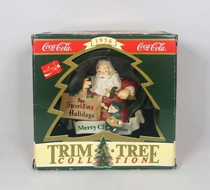 Decoca Cola Santa Claus Adorno de Navidad Lejos Máscara Facial Cansada Borde Árbol Caja de Coca-Cola - Imagen 1 de 8