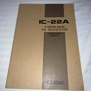 Icom IC-22A Instruction Manual Original In excellent condition - Picture 1 of 12