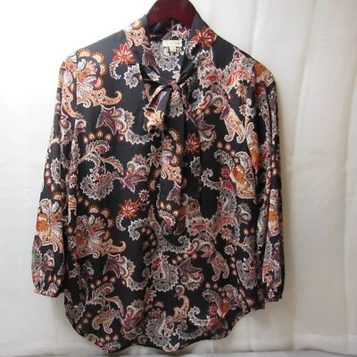 Blusa Lily Blanca Mujer Talla Mediana Cachemira Negra Transparente Pajarita Cuello en V Top Y2K Foto 1 de 4