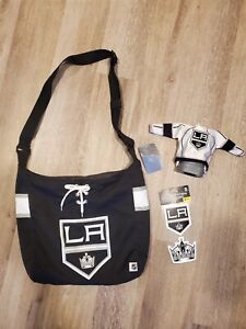 NHL Los Angeles Kings Jersey Tote Bag, Piggy Bank & Stickers Decal 
