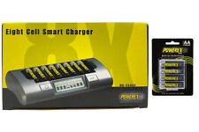 Powerex MH-C800S Eight Slot Charger & 8 AA NiMH Powerex PRO Batteries