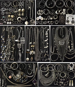 4 Lbs Pounds Vintage Now Silver Tone Fashion Costume Jewelry Lot #L4 - Picture 1 of 23