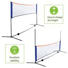 10ft Badminton Volleyball Tennis Net Set with Stand/ Carry Bag Height Adjustable