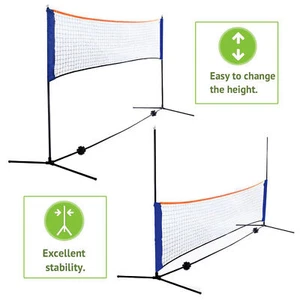10ft Badminton Volleyball Tennis Net Set with Stand/ Carry Bag Height Adjustable - Picture 1 of 8