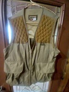 VINTAGE REMINGTON CORDURA NYLON HUNTING VEST SZ LARGE, SWEDE LEATHER RECOIL PADS - Picture 1 of 5