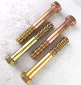 Hex Head Bolt 1/2"- 13 x 3-1/2" Long "4 Bolts" Grade 8 Zinc 1/2-13x3-1/2 - Picture 1 of 3