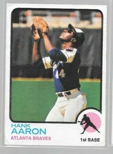 1973 Topps Hank Aaron #100 VG+ w/small corner creases Braves