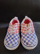 Vans Off The Wall Checkerboard Sneakers Slip on size 5 toddler  Hook Loop 721356