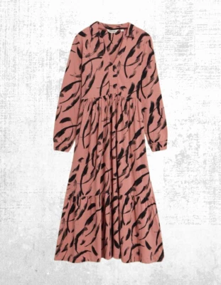 Women’s White Stuff Shirt Dress Long Sleeve Jersey  in Pink/Multi - Image 1 of 4