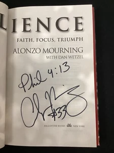 Alonzo Mourning Signed Book Resilience Basketball Heat Autograph HOF JSA #1 - Picture 1 of 4