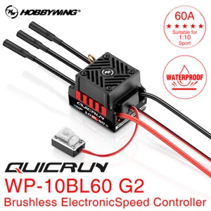 Hobbywing QUICRUN-WP-10BL60 Waterproof 60A Sensorless Brushless ESC For 1/10 Car - Bild 1 von 25