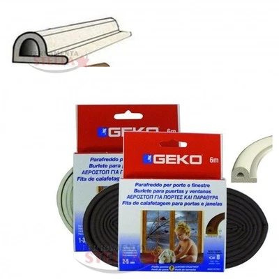GUARNIZIONE ADESIVA PARAFREDDO BIANCO 6 MT PARASPIFFERI PORTE FINESTRE IN GOMMA - Immagine 1 di 3