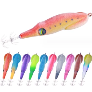 10PCS Shrimp Lures Octopus Squid Jigs Fishing Tackle Sea Hook Bait Saltwater - Picture 1 of 9