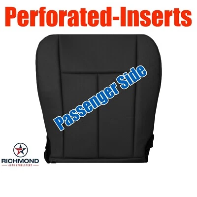 2015 Ford Expedition - Passenger Side Bottom PERFORATED Leather Seat Cover Black - Imagem 1 de 4