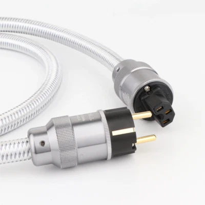 High Quality Audio Mains Wire Pure Copper Power Cables US/EU IEC C15 Female Plug - Image 1 of 4