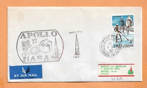 APOLLO 17 LAUNCH DEC 7,1972 GRAND TURK ISLANDS SPACE COVER - Picture 1 of 1