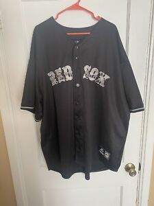 Majestic Boston Red Sox Black Camo Letters Blank Jersey 4XL Genuine Merch