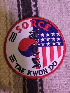 Tae Kwon Do Yin Yang 3.5" Round Patch - Picture 1 of 5
