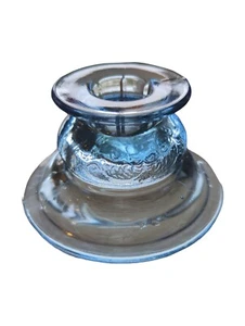 Vintage Sapphire Cobalt Blue Federal Glass Taper Candlestick Candle Holder - Imagen 1 de 6