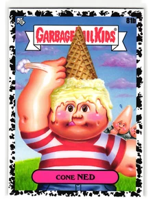 Cone Ned 2023 Garbage Pail Kids Coneheads Parody Sticker Black Parallel - Picture 1 of 2