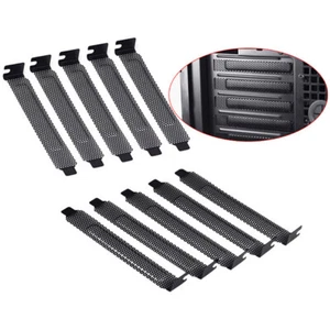 10Pcs New black PCI slot cover dust filter blanking plate hard steFY MB - Photo 1/9