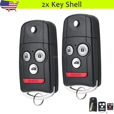 2 para 2007-2014 para Acura TSX TL Abatible Control Remoto Coche Llavero Carcasa Estuche MLBHLIK-1T Foto 1 de 4