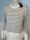 Matinique Lennon White w/ Black Stripes Long Sleeve Sweater, Men&#39;s Size XXL, NWT