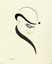 OLLY MOSS HAND SIGNED IN PERSON RIDDLER PRINT Batman Villians Rouges mondo art