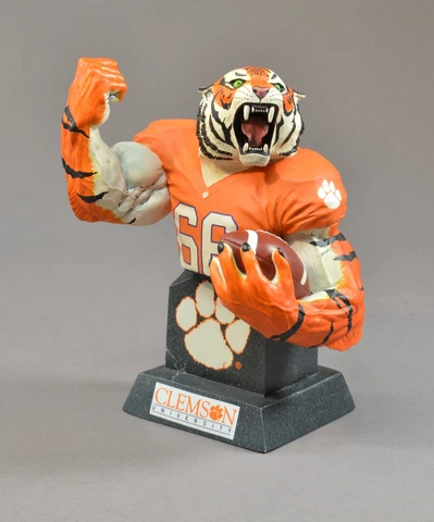 Clemson University Tiger Mascot collectible bust new in box. 6 inches tall COOL! Cover